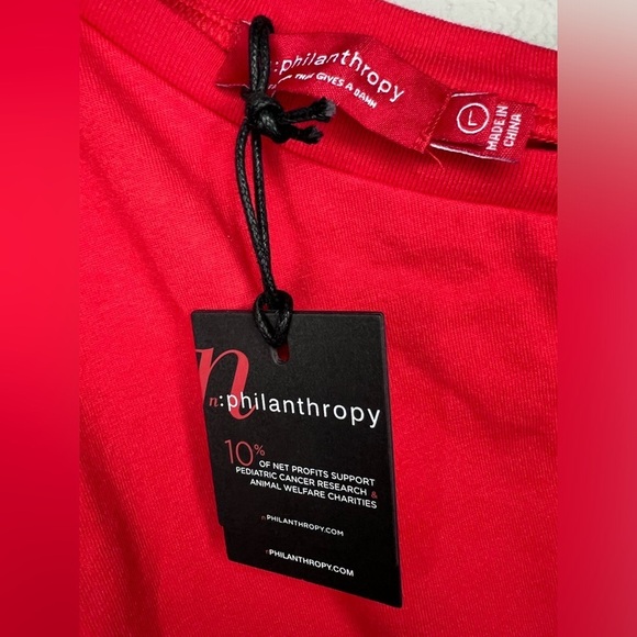 Philanthropy Rosebud Dress in Red Women’s Size Large - Picture 7 of 9